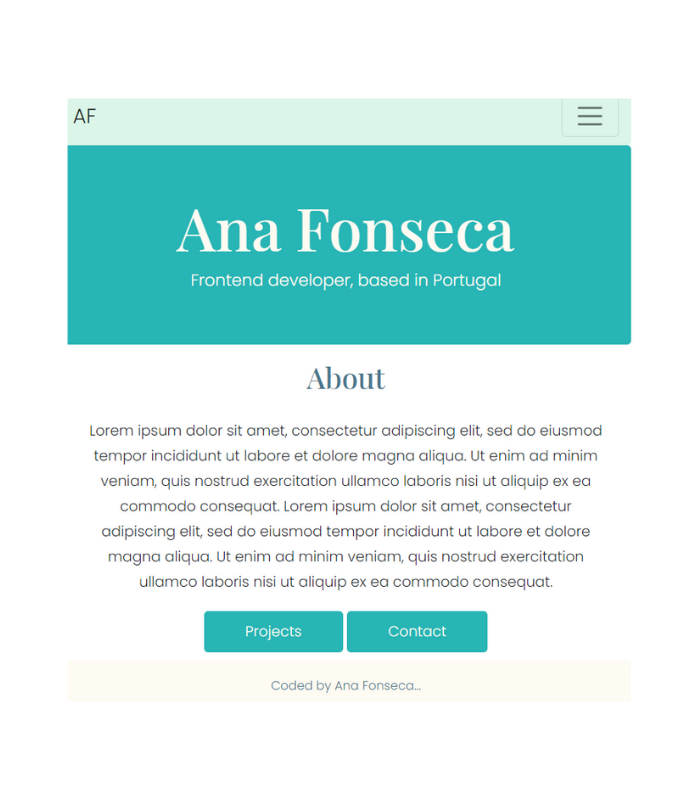 Responsive portfolio image